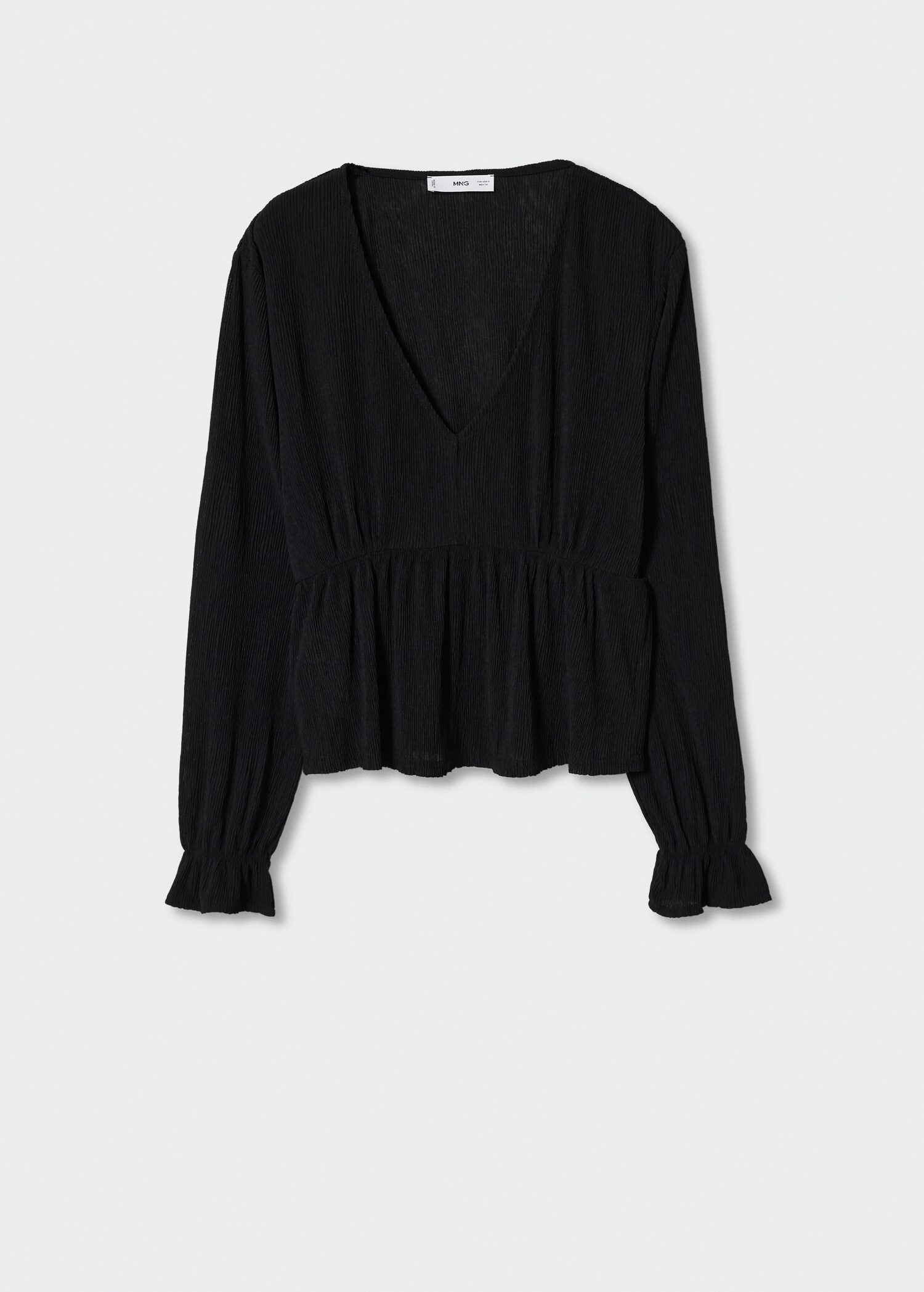 Getextureerde soepelvallende blouse - Artikel zonder model
