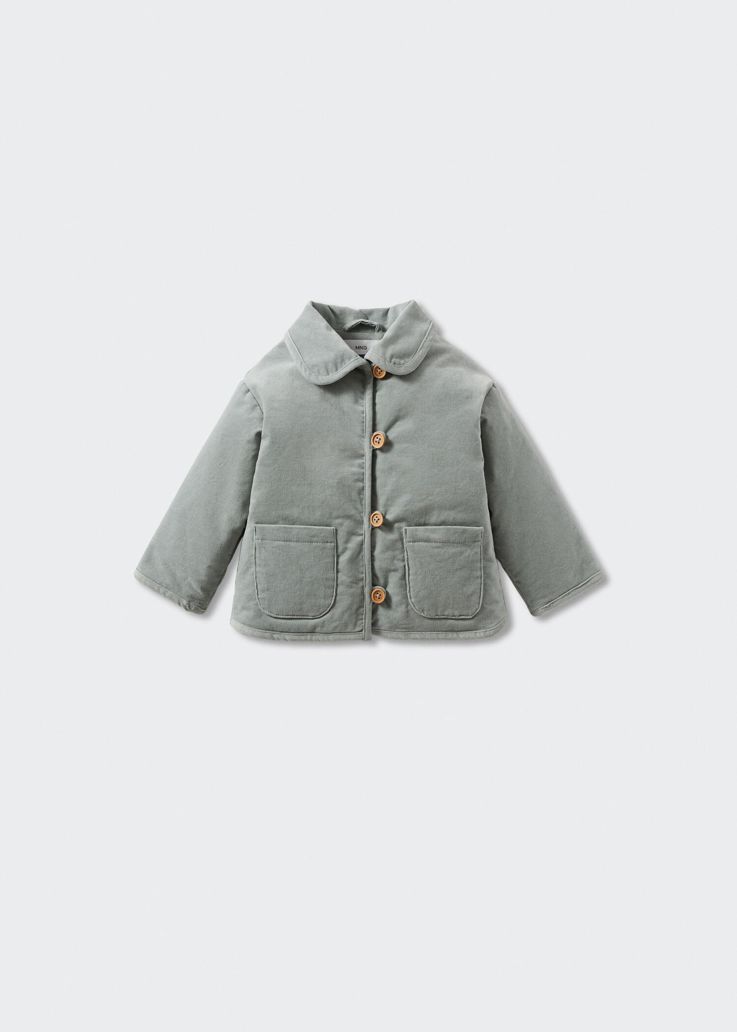 Quilted coat with classic collar - Article without model