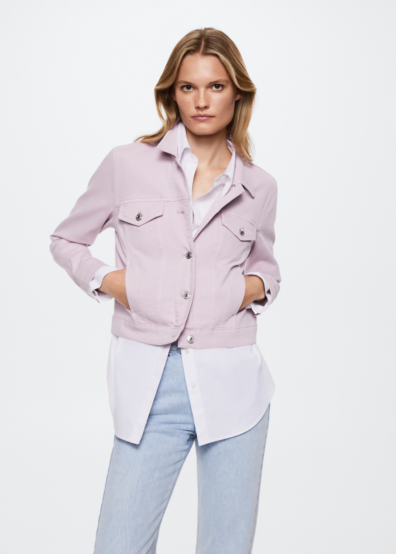 Pocketed denim jacket - Medium plane