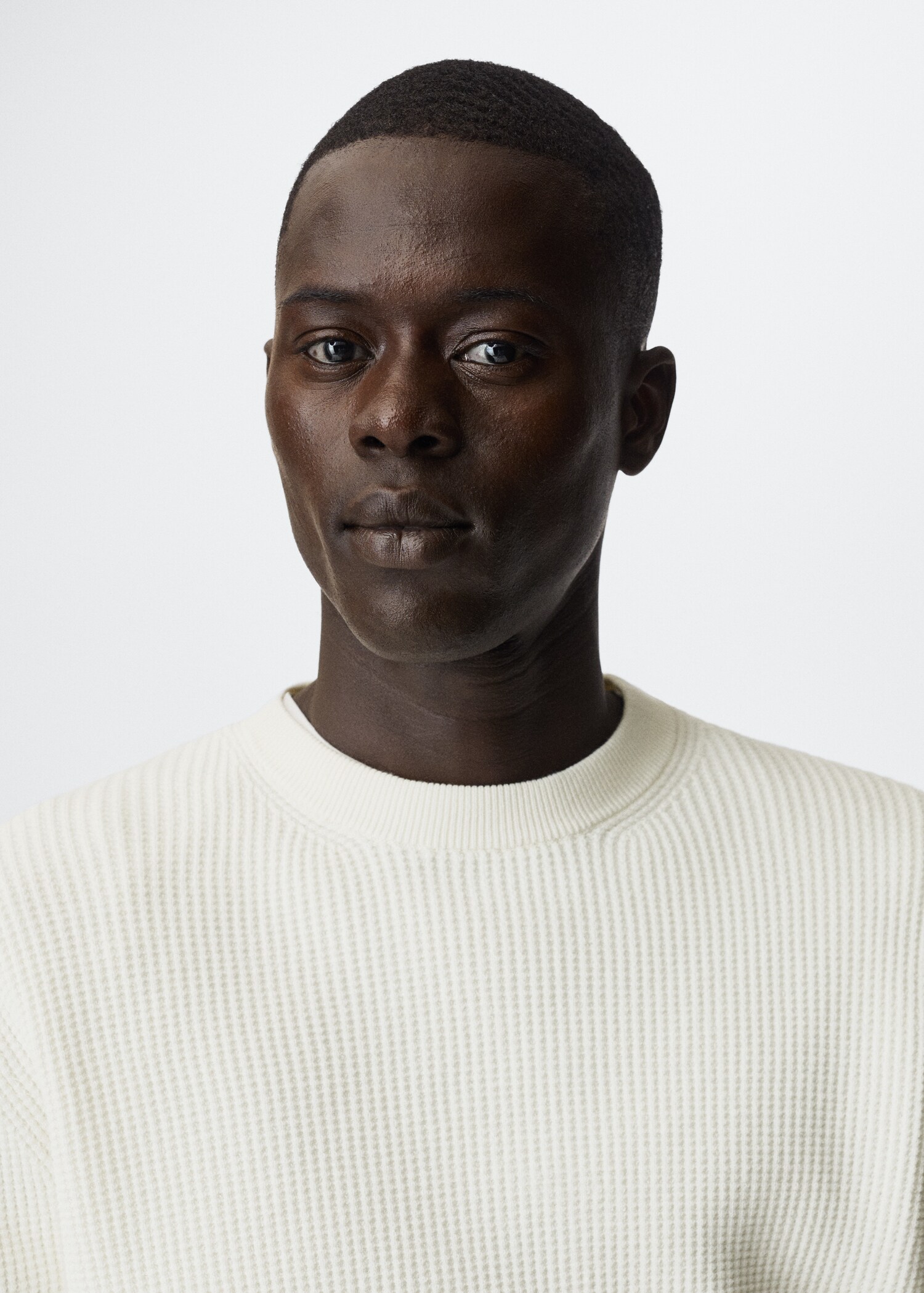 Structured cotton sweater - Details of the article 1