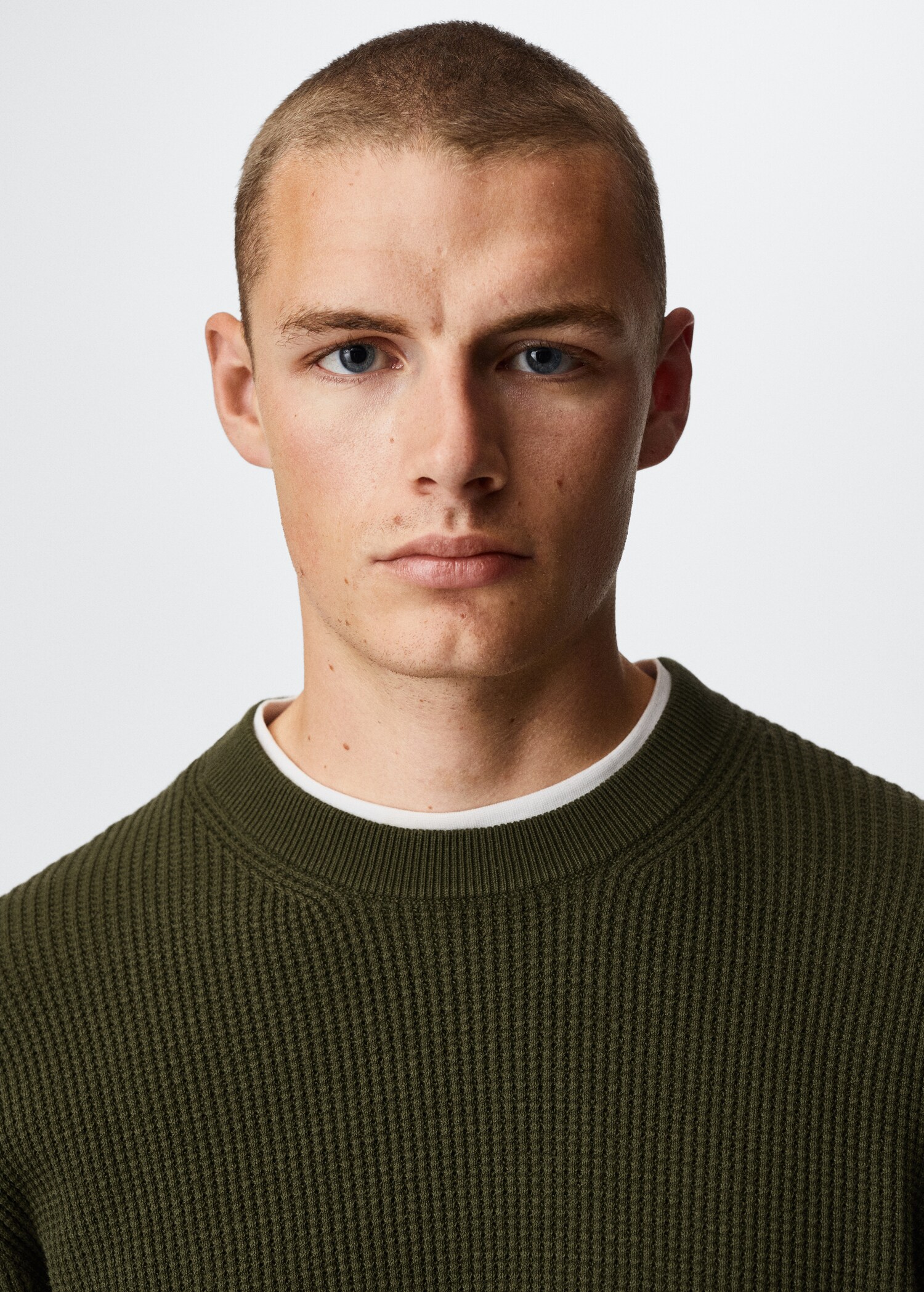 Structured cotton sweater - Details of the article 1