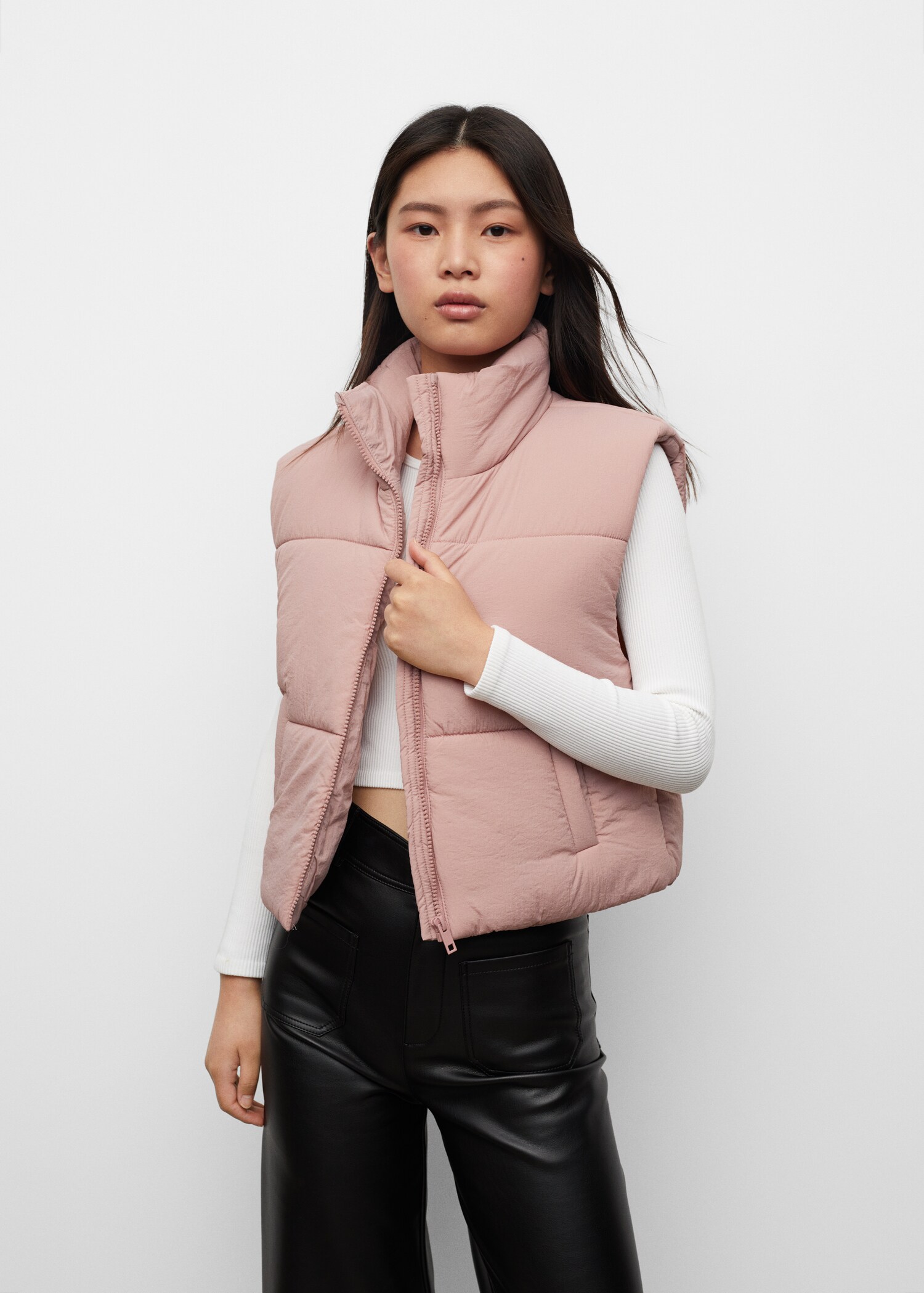 Textured quilted gilet - Medium plane