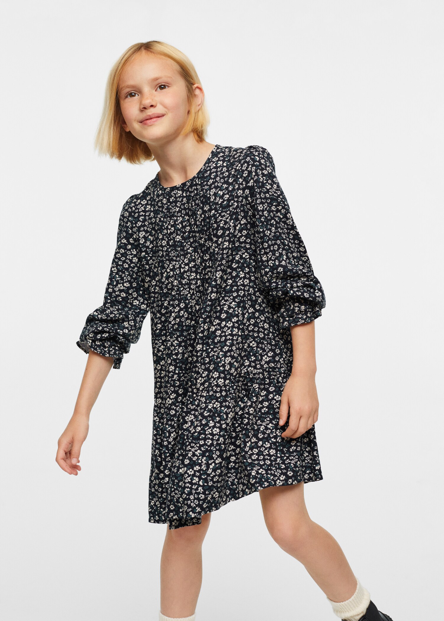Kleid mit Blumendruck - Mädchen | MANGO OUTLET Liechtenstein