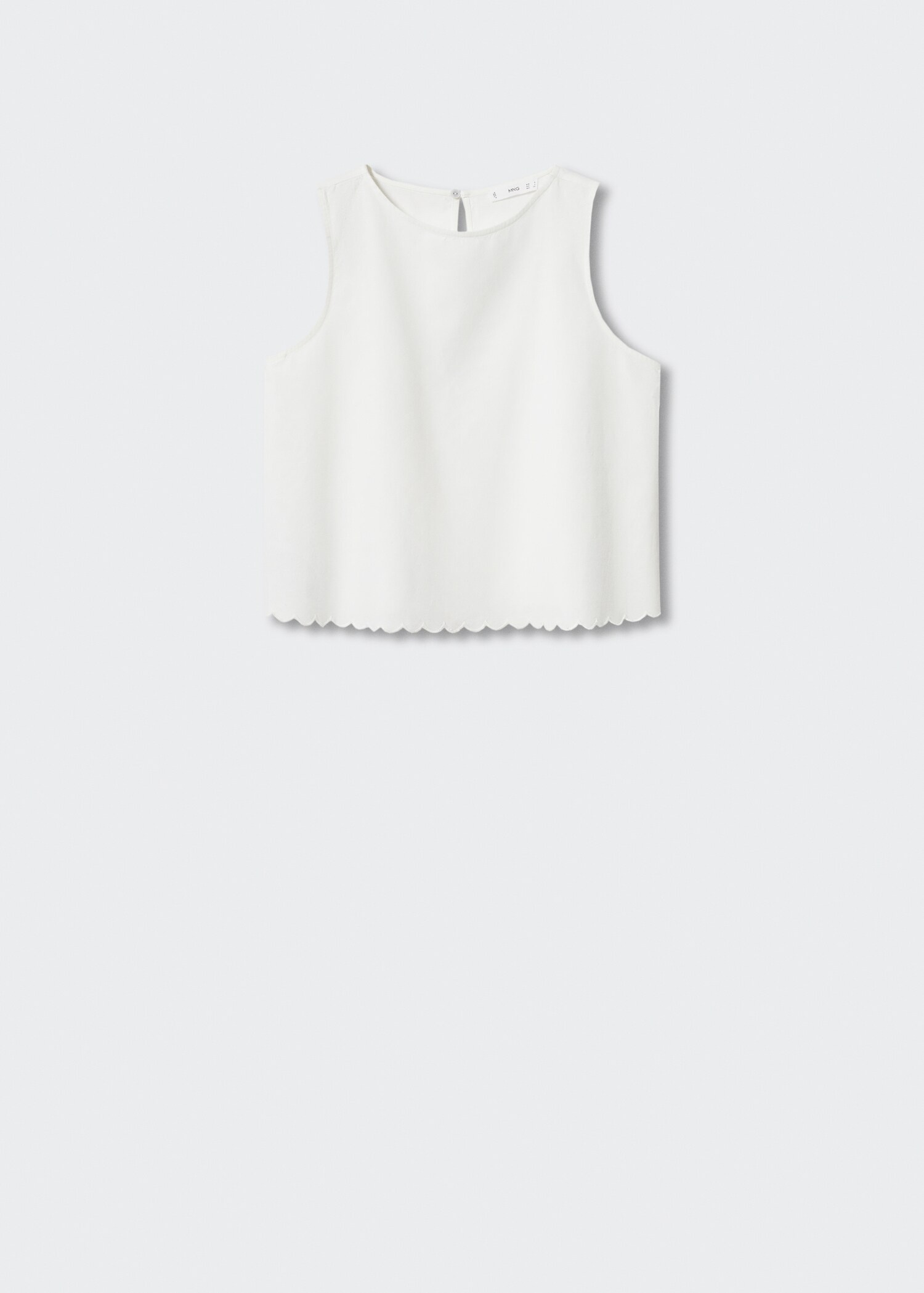 Cotton linen-blend top - Article without model