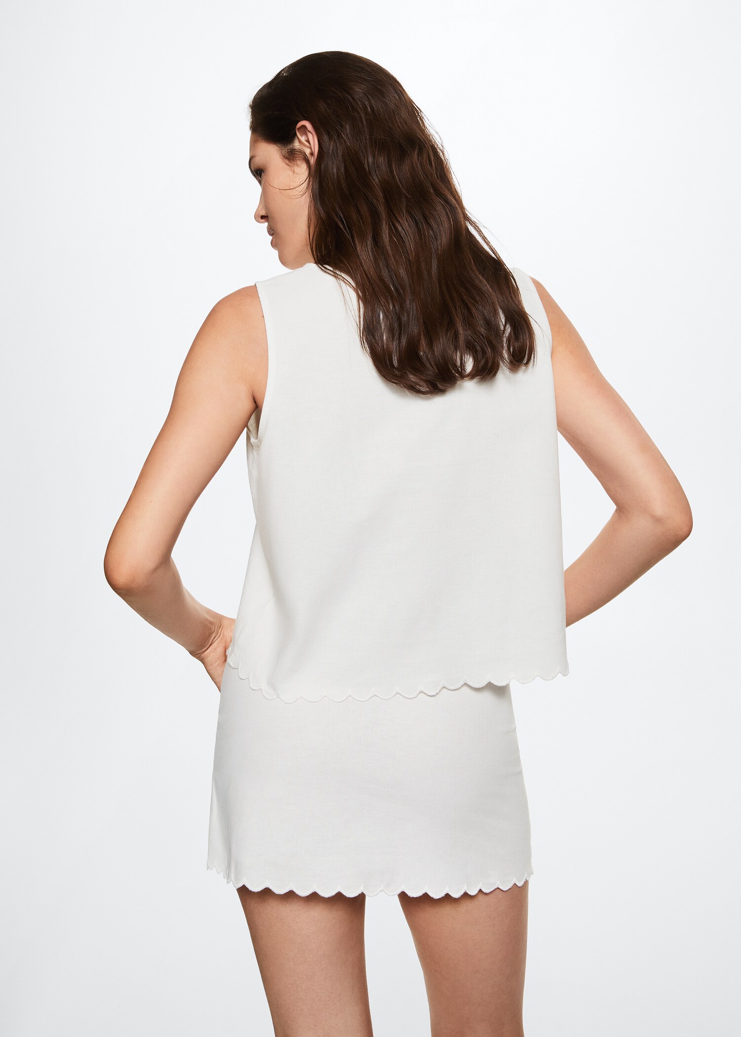 Cotton linen-blend top - Reverse of the article