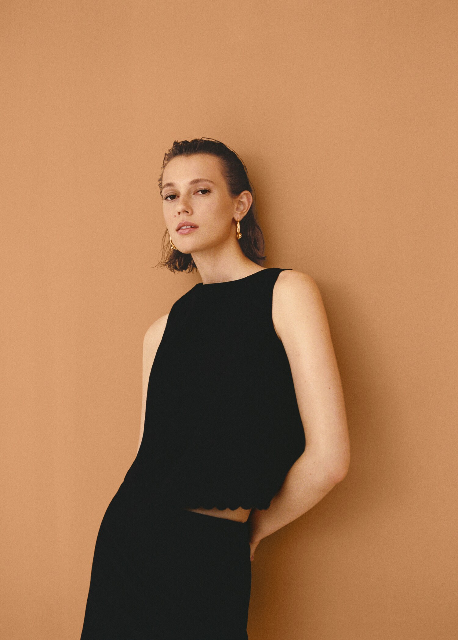 Cotton linen-blend top - Details of the article 6