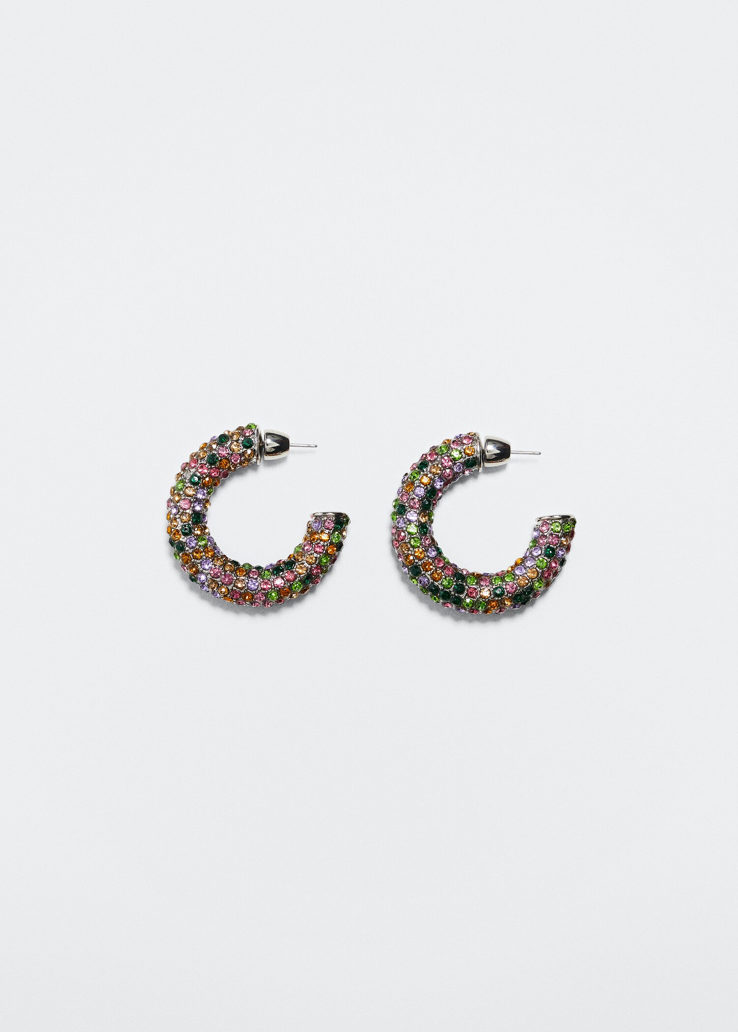 Pendientes aros cristales - Artículo sin modelo