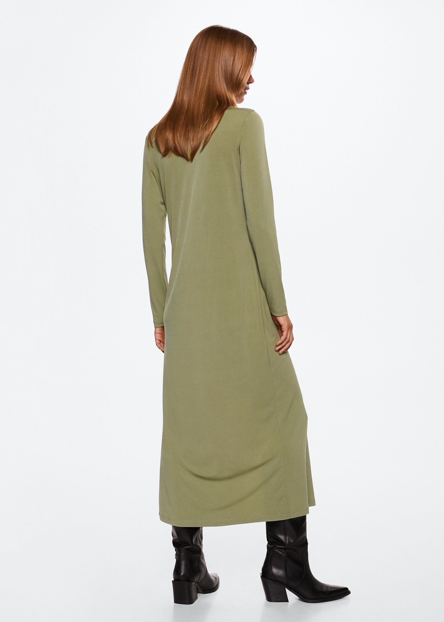 Geknöpftes Midi-Kleid - Rückseite des Artikels