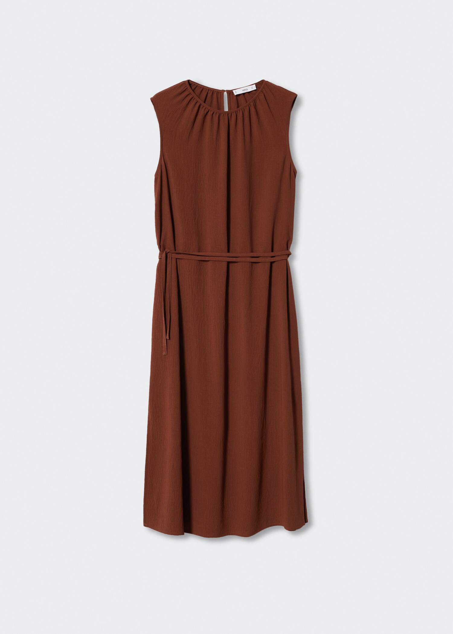 Belted textured dress - Article without model