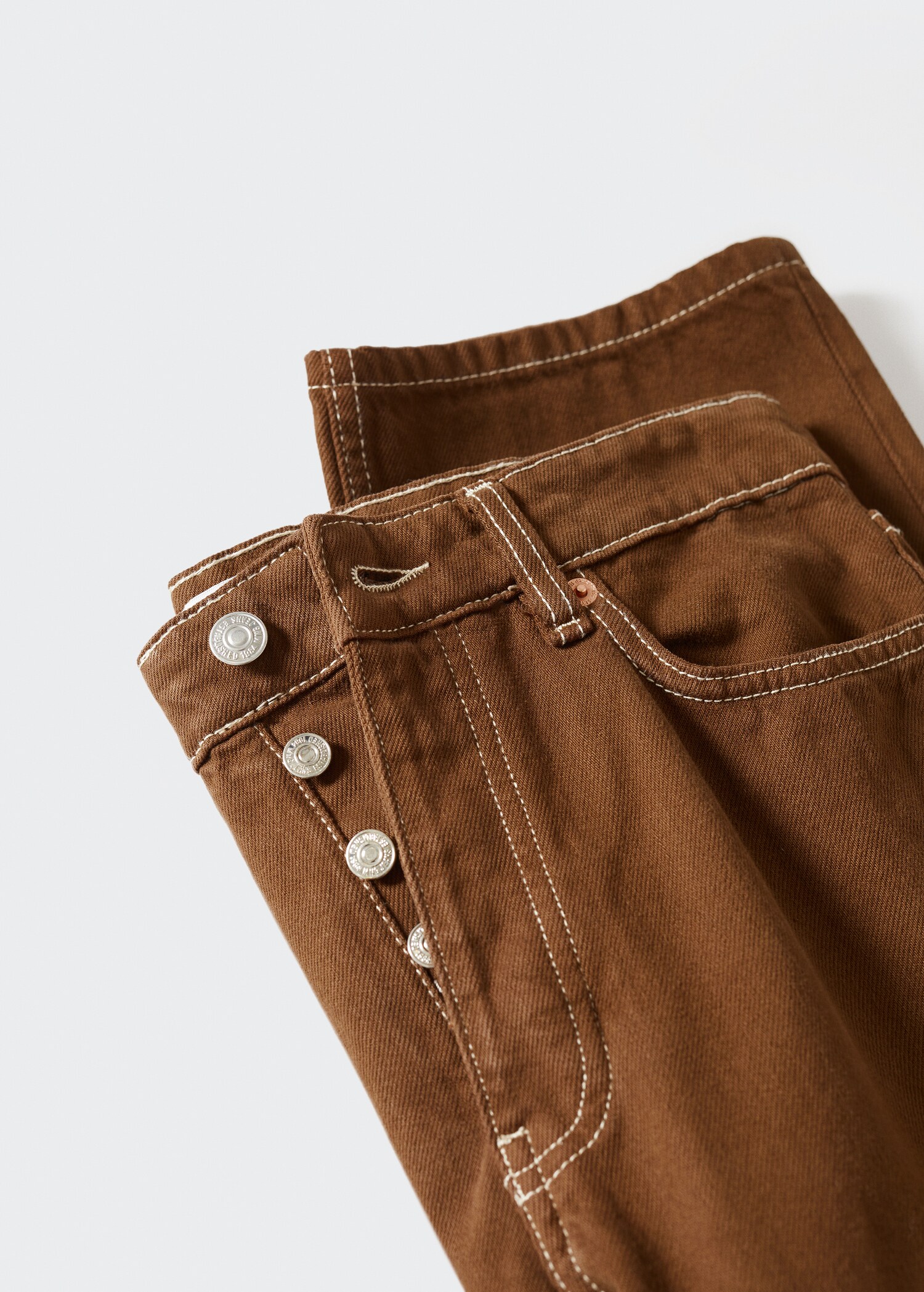 High-waist cropped straight jeans - Details of the article 8