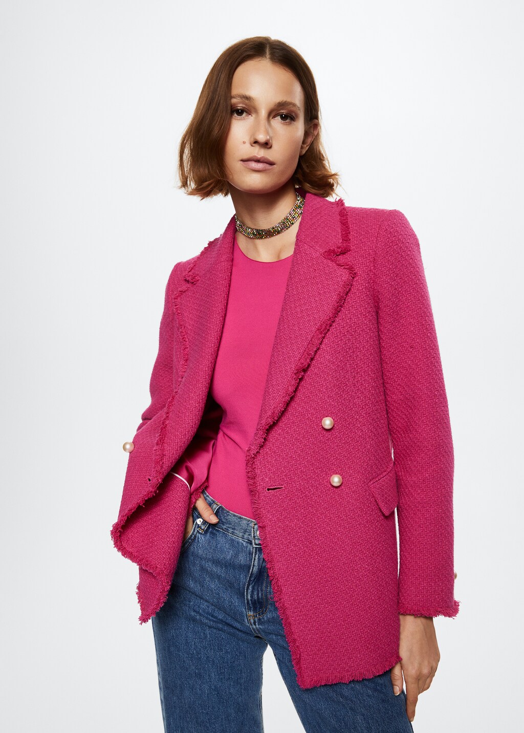 Americana tweed mujer outlet
