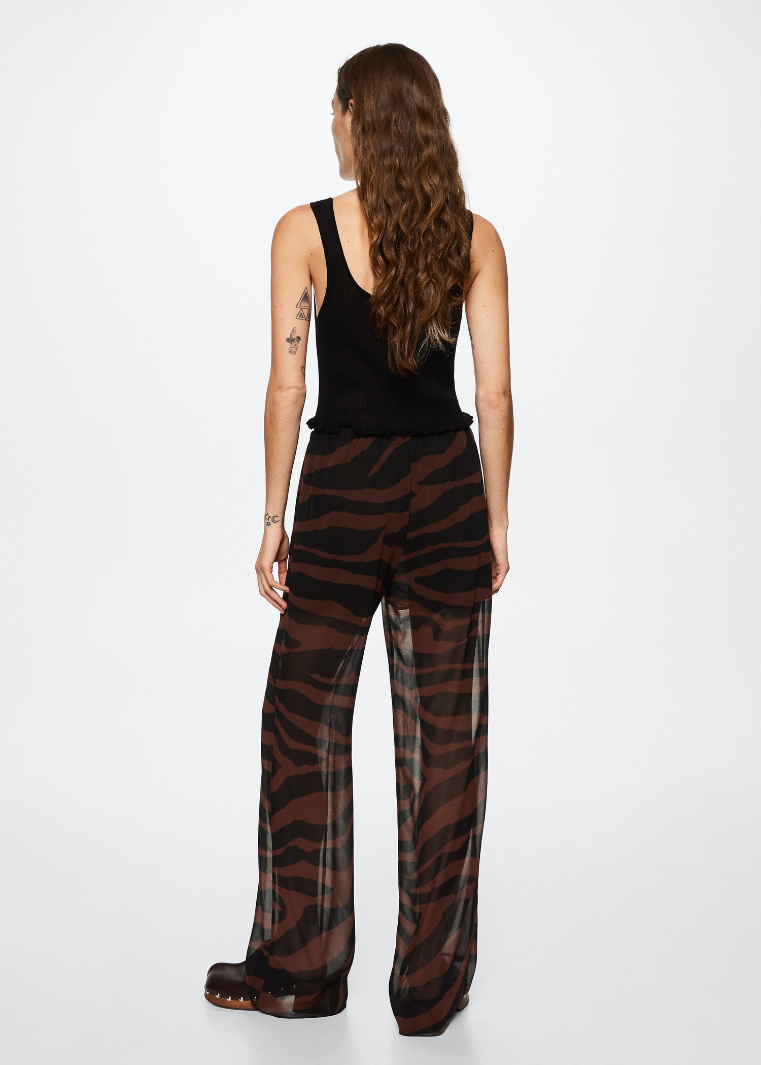 Παντελόνι ίσιο animal print - Πίσω όψη προϊόντος