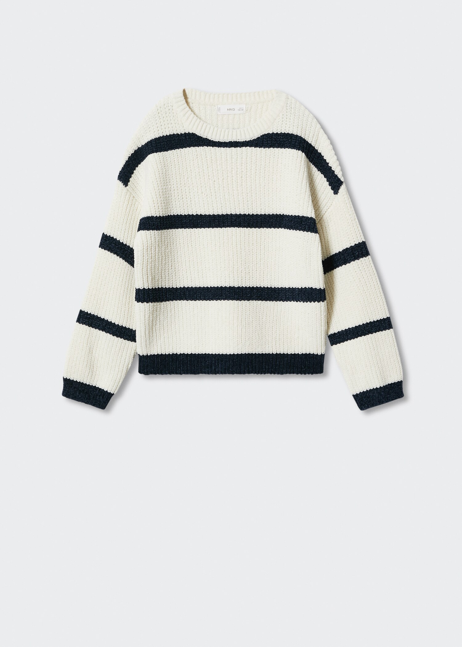 Striped chenille sweater - Article without model