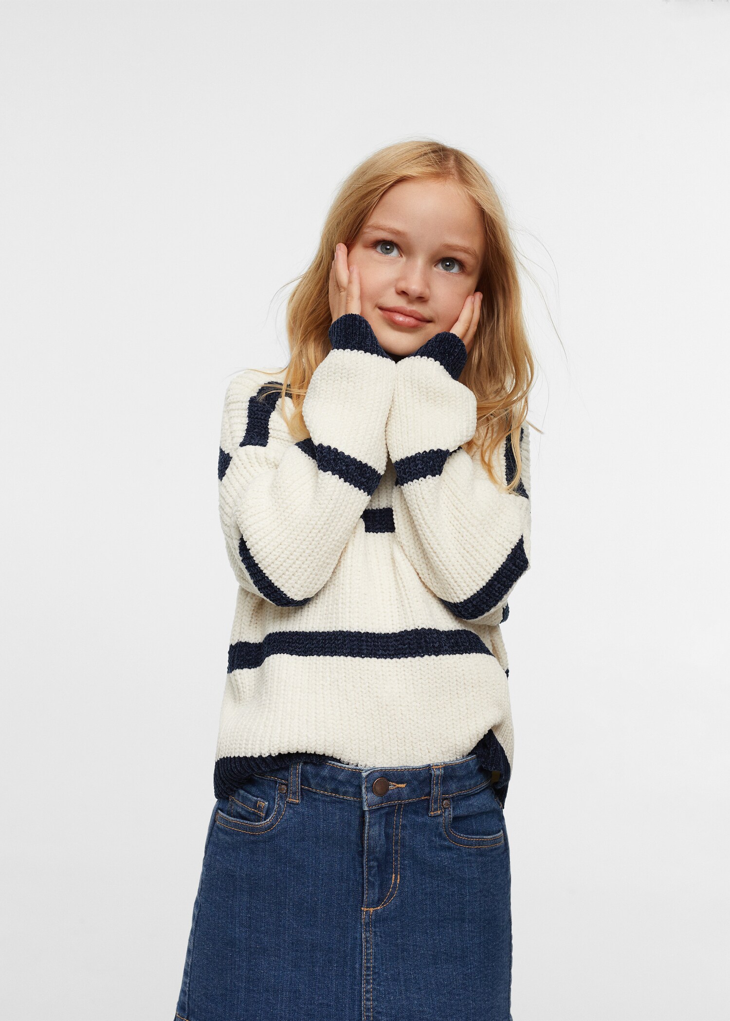 Striped chenille sweater - Details of the article 2