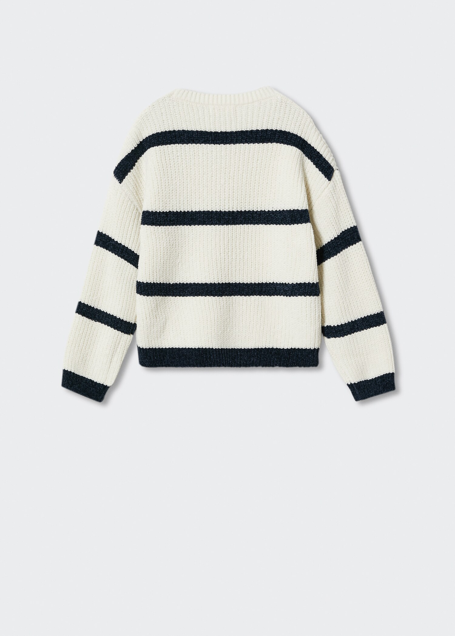 Striped chenille sweater - Reverse of the article