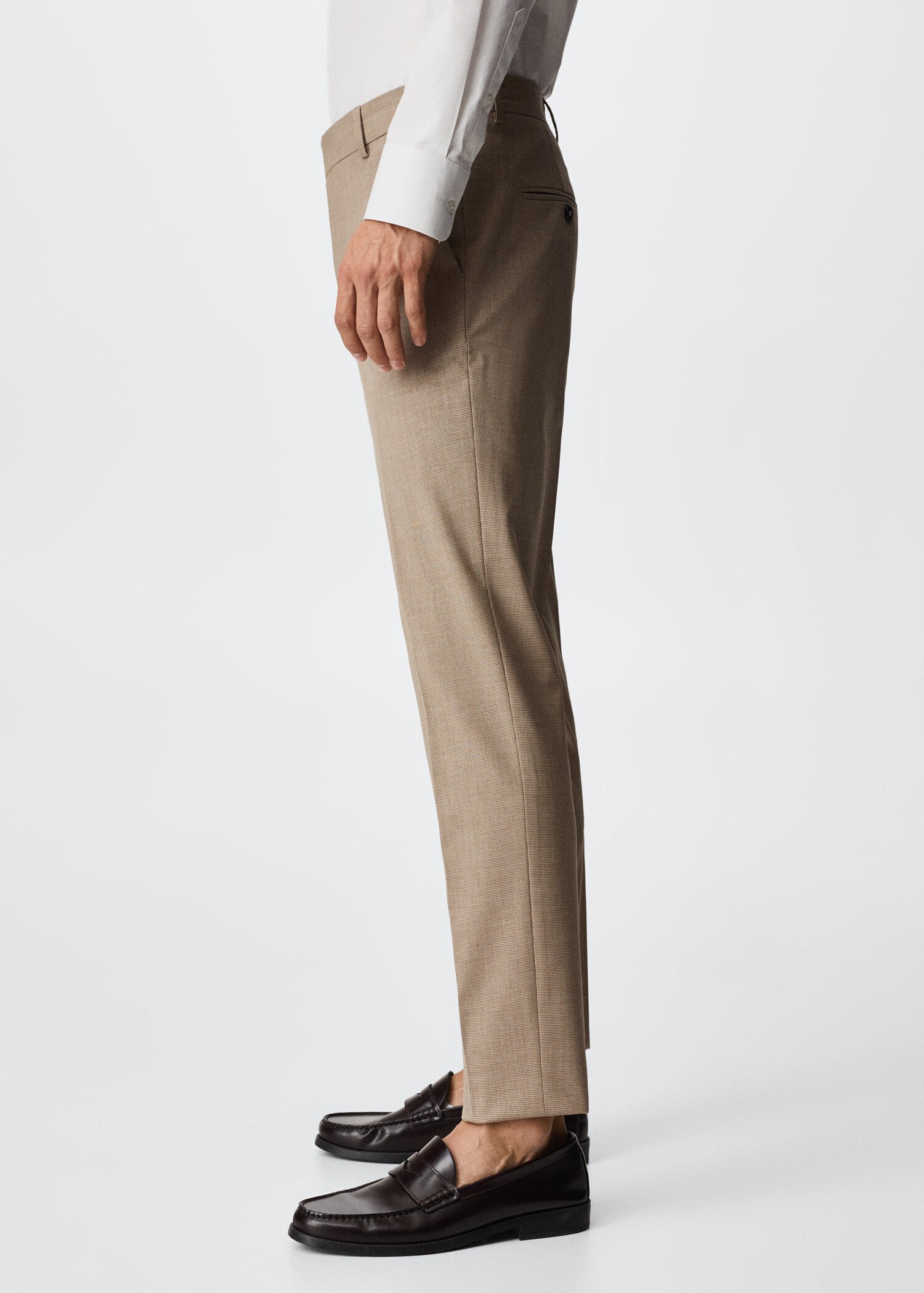 Slim fit wool suit trousers - Details of the article 2