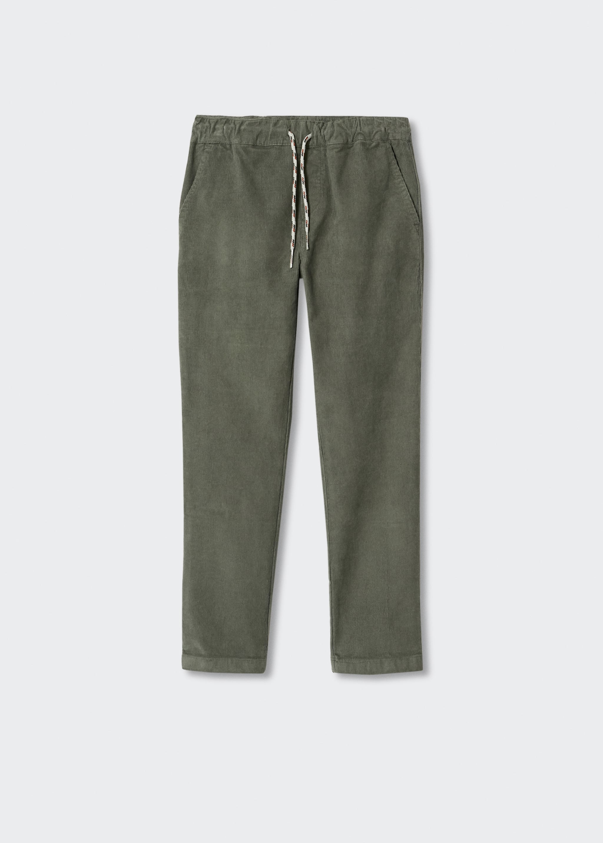 Corduroy straight trousers - Article without model