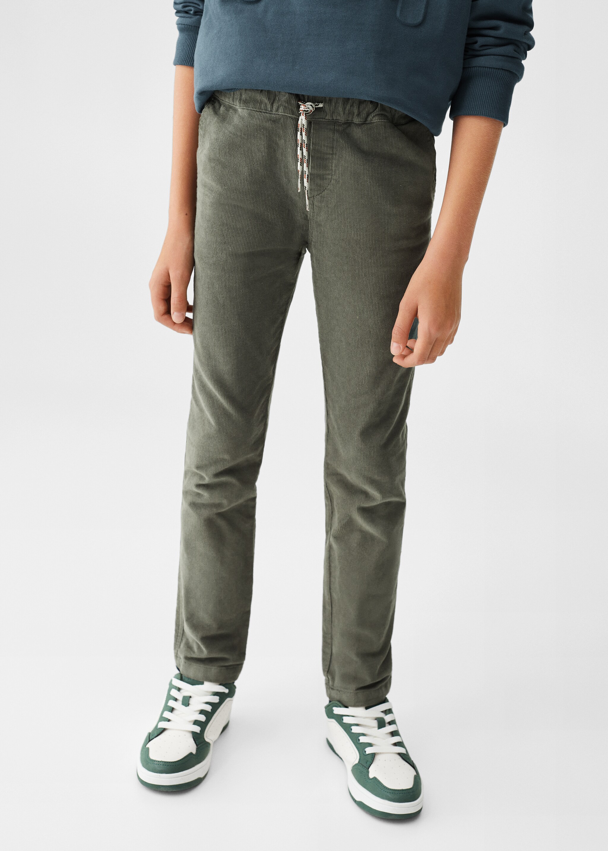 Corduroy straight trousers - Details of the article 6