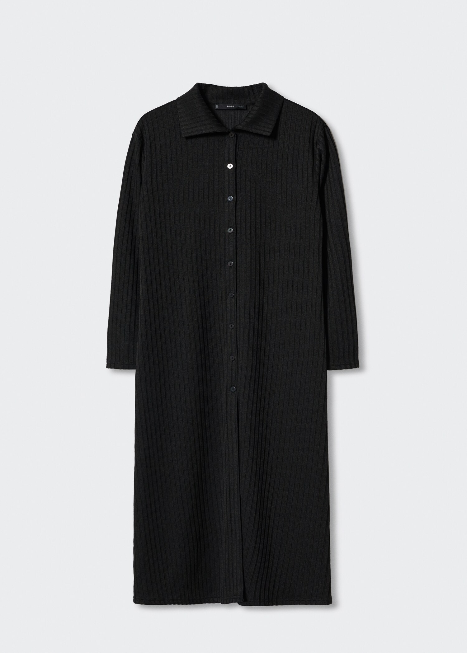 Ribbed long cardigan - Article without model