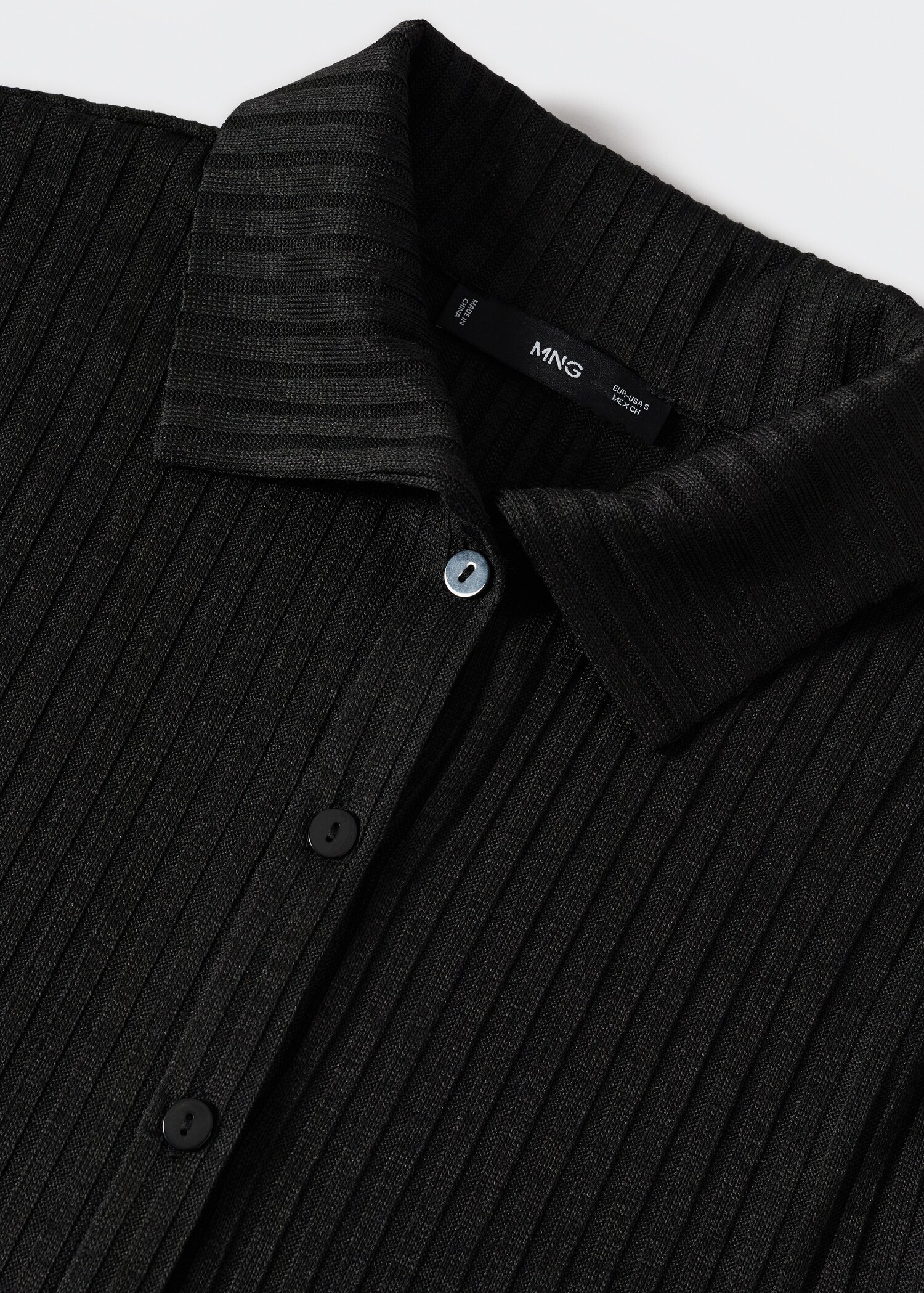 Ribbed long cardigan - Details of the article 8