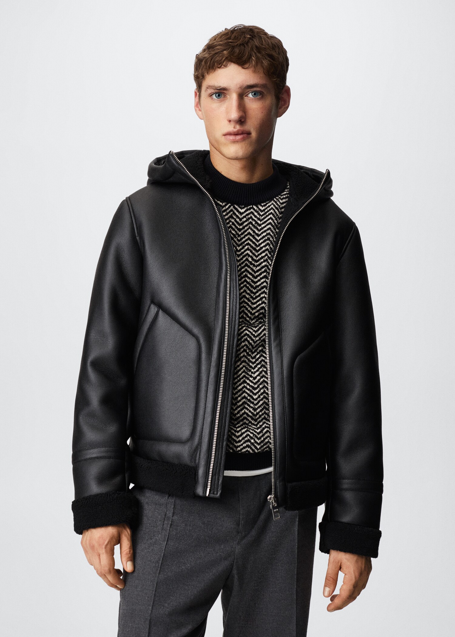 Doubleface-Jacke mit Kapuze - Herren | MANGO OUTLET Deutschland