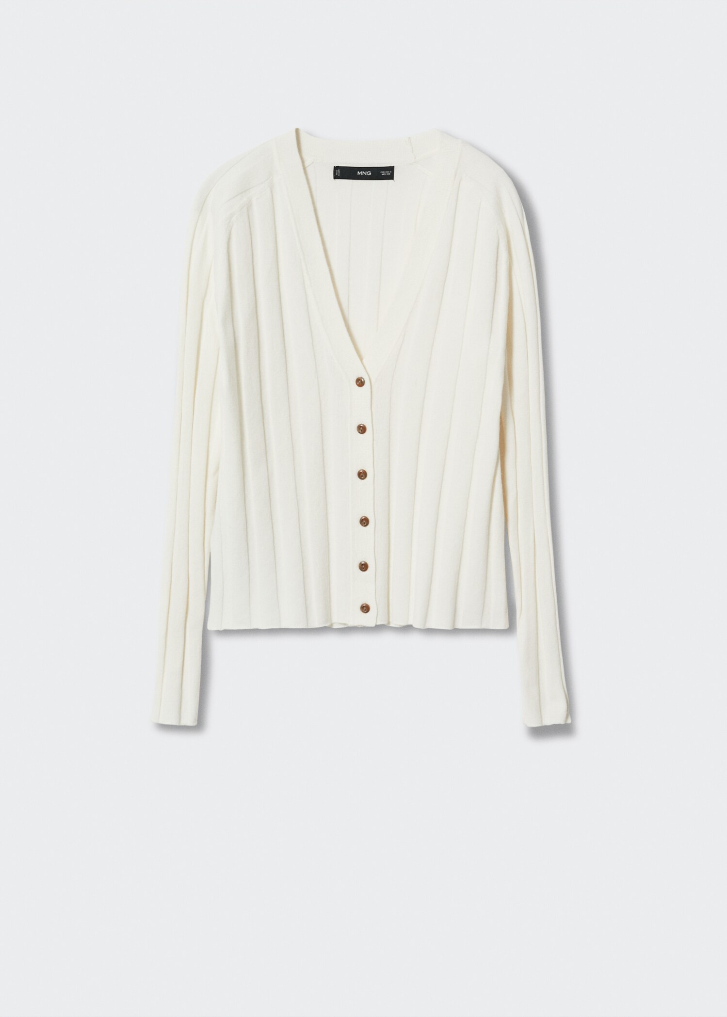 Buttoned ribbed cardigan - Article without model