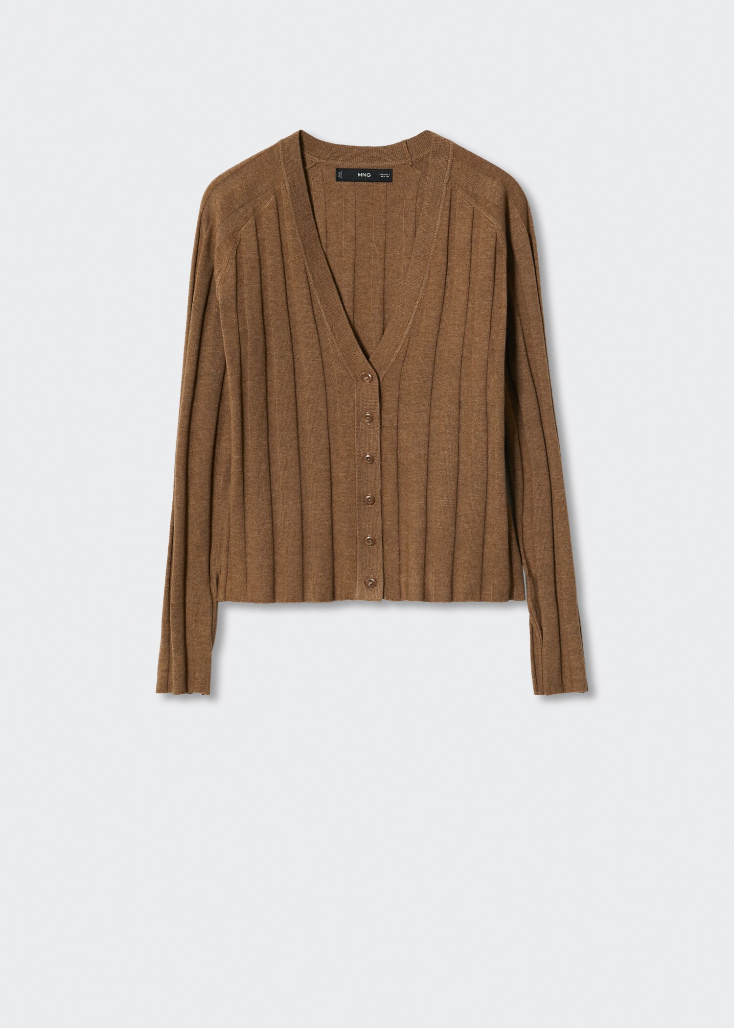 Buttoned ribbed cardigan - Article without model