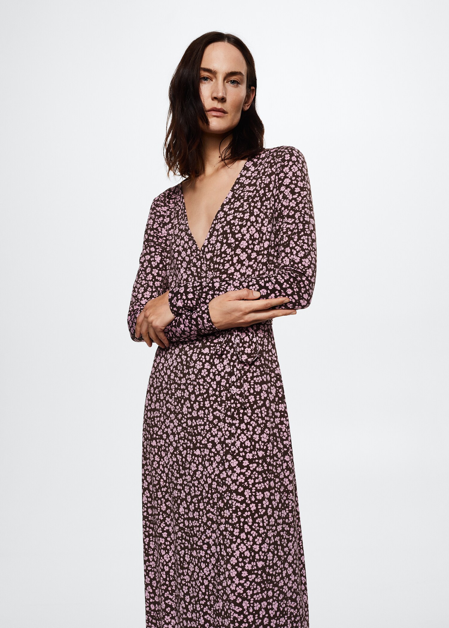 Knotted wrap dress - Medium plane