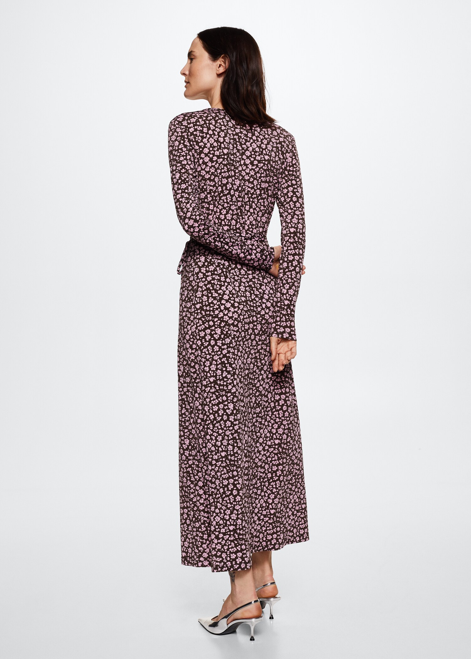 Knotted wrap dress - Reverse of the article