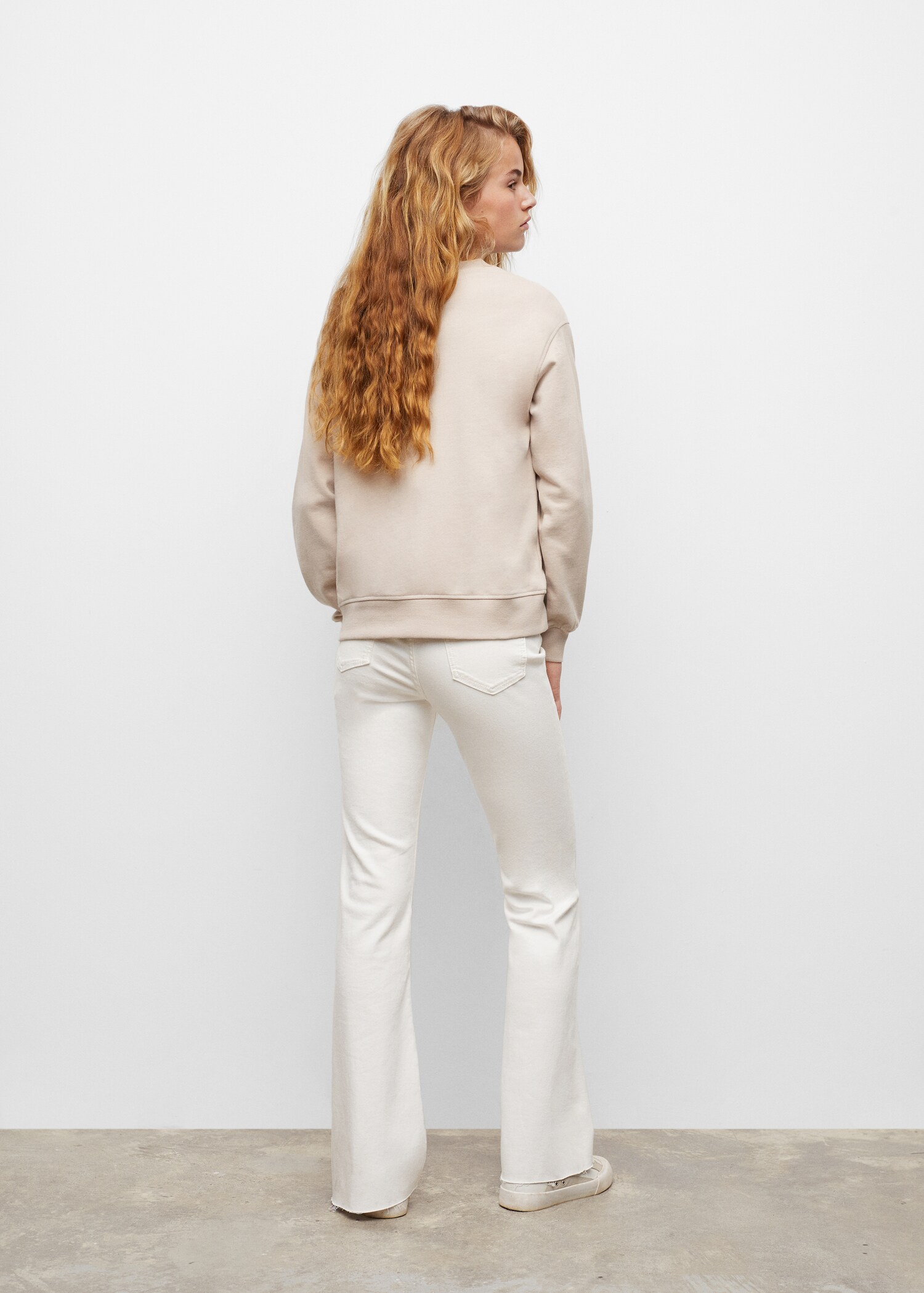 Sweat-shirt message texturé - Verso de l’article