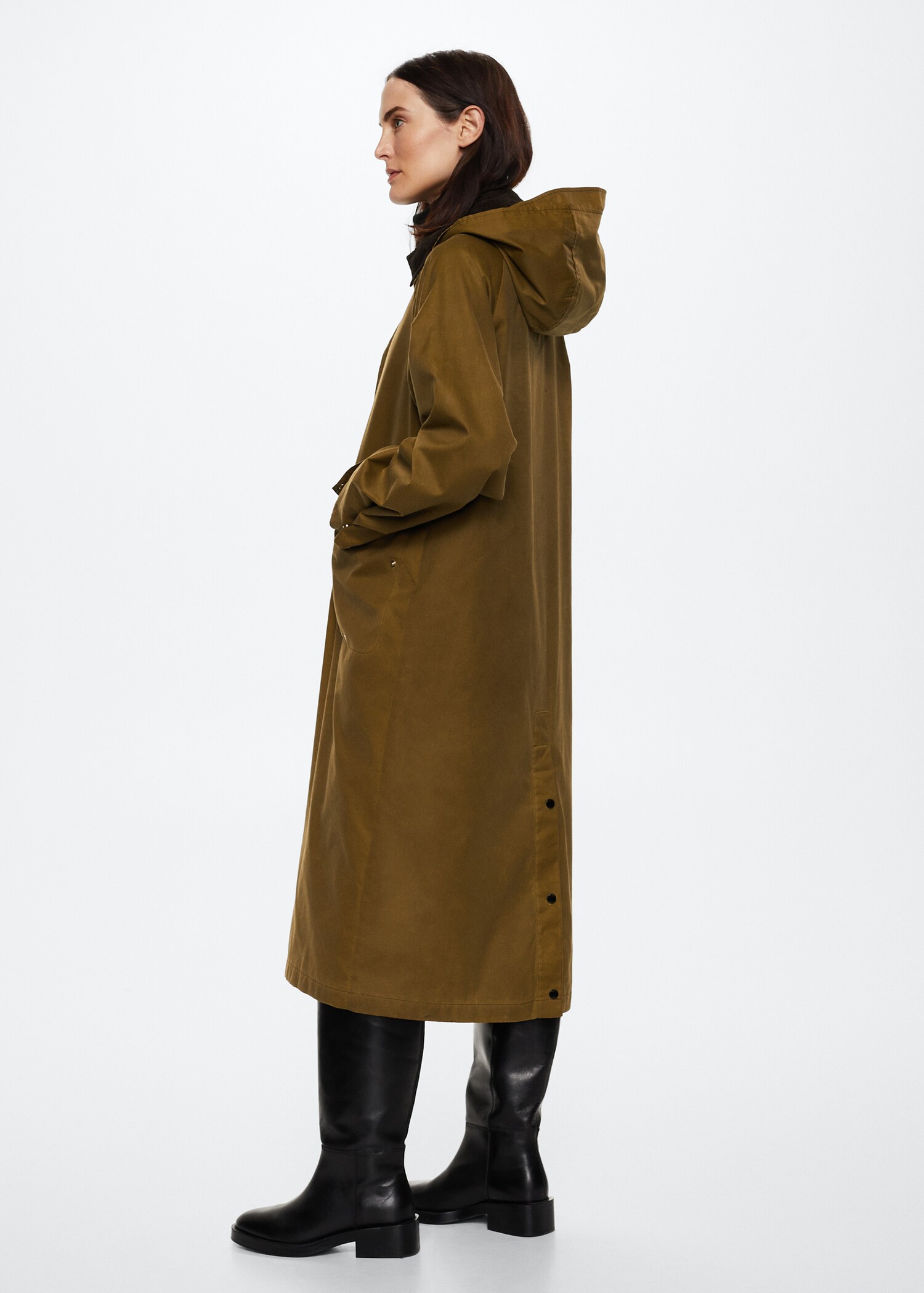 Parka mit abnehmbarer Kapuze - Rückseite des Artikels