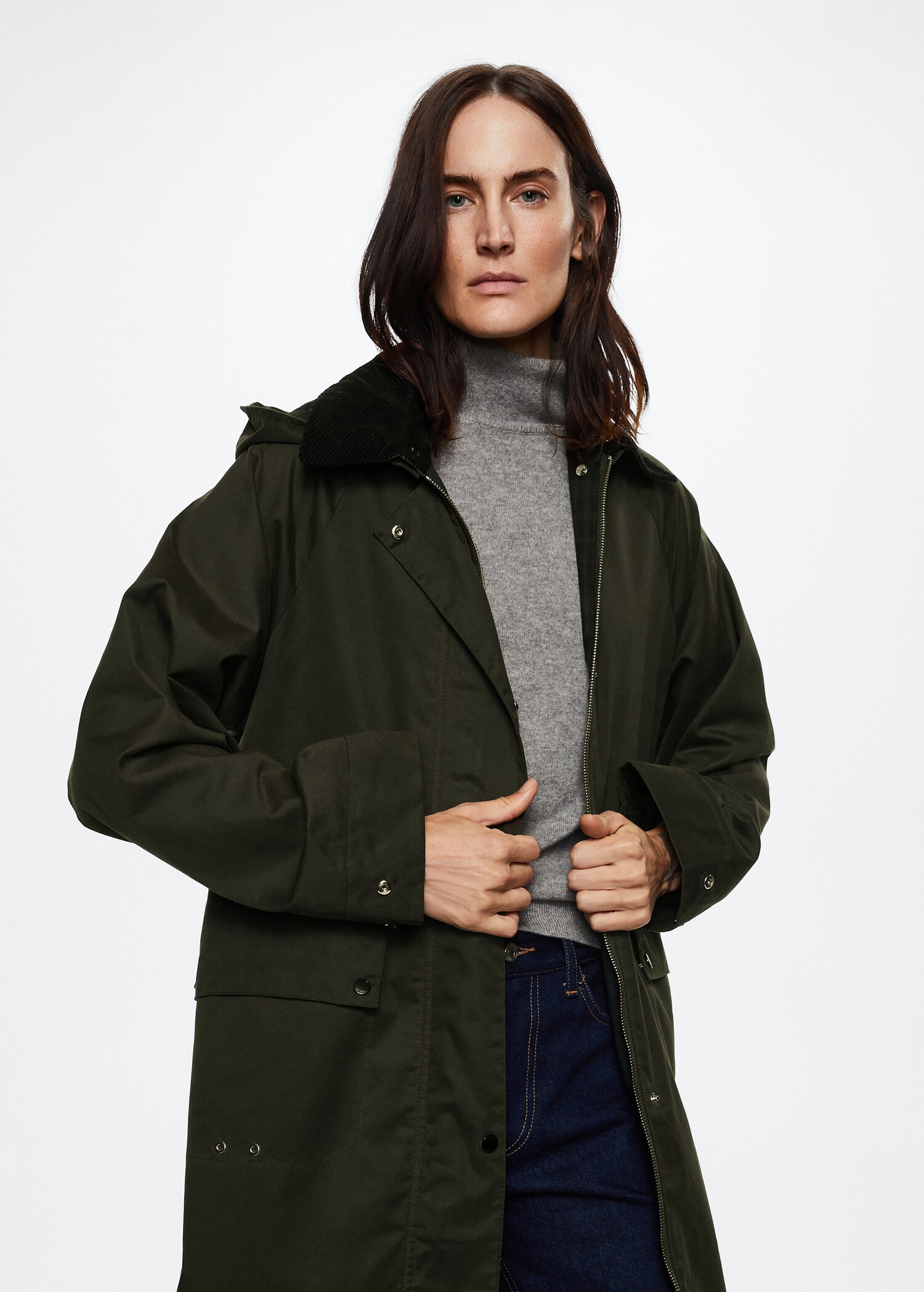 Parka mit abnehmbarer Kapuze - Mittlere Ansicht