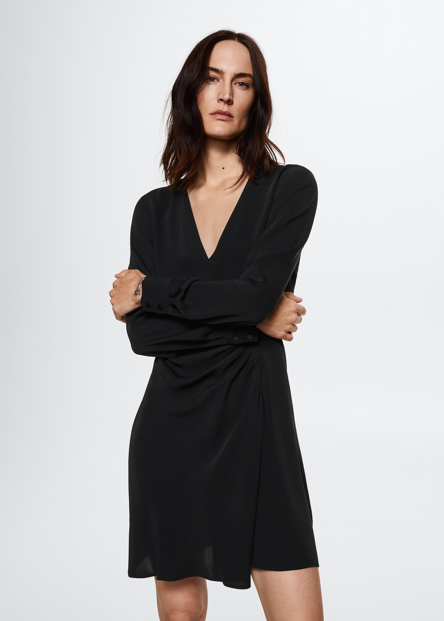 Draped detail dress - Medium plane