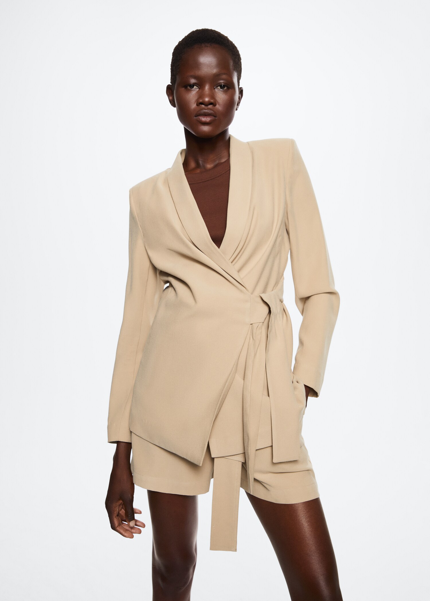 Blazer mit Schleifendessin - Damen | MANGO OUTLET Deutschland