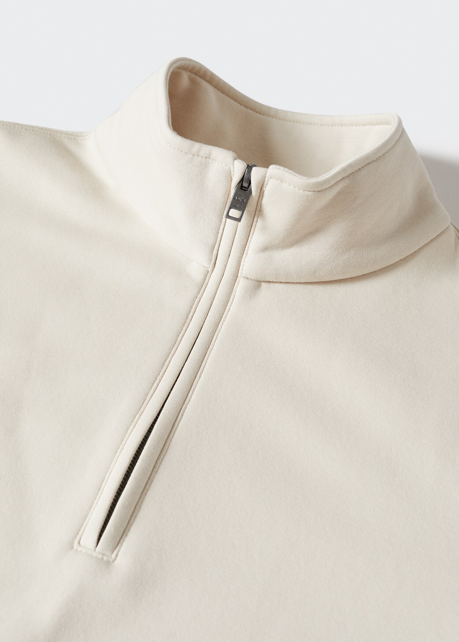 Cotton sweatshirt with zip neck - Details of the article 8