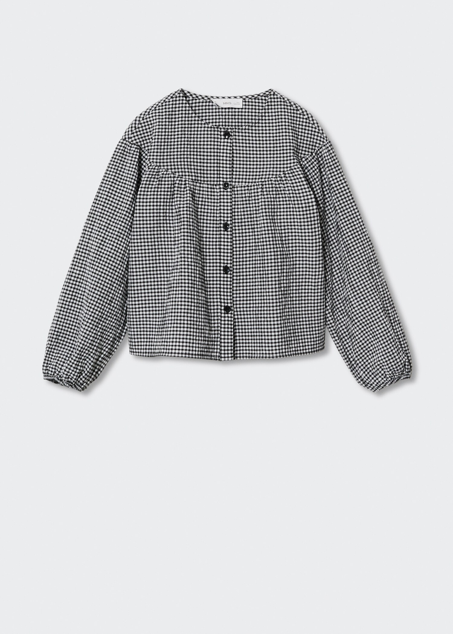 Gingham check blouse - Article without model