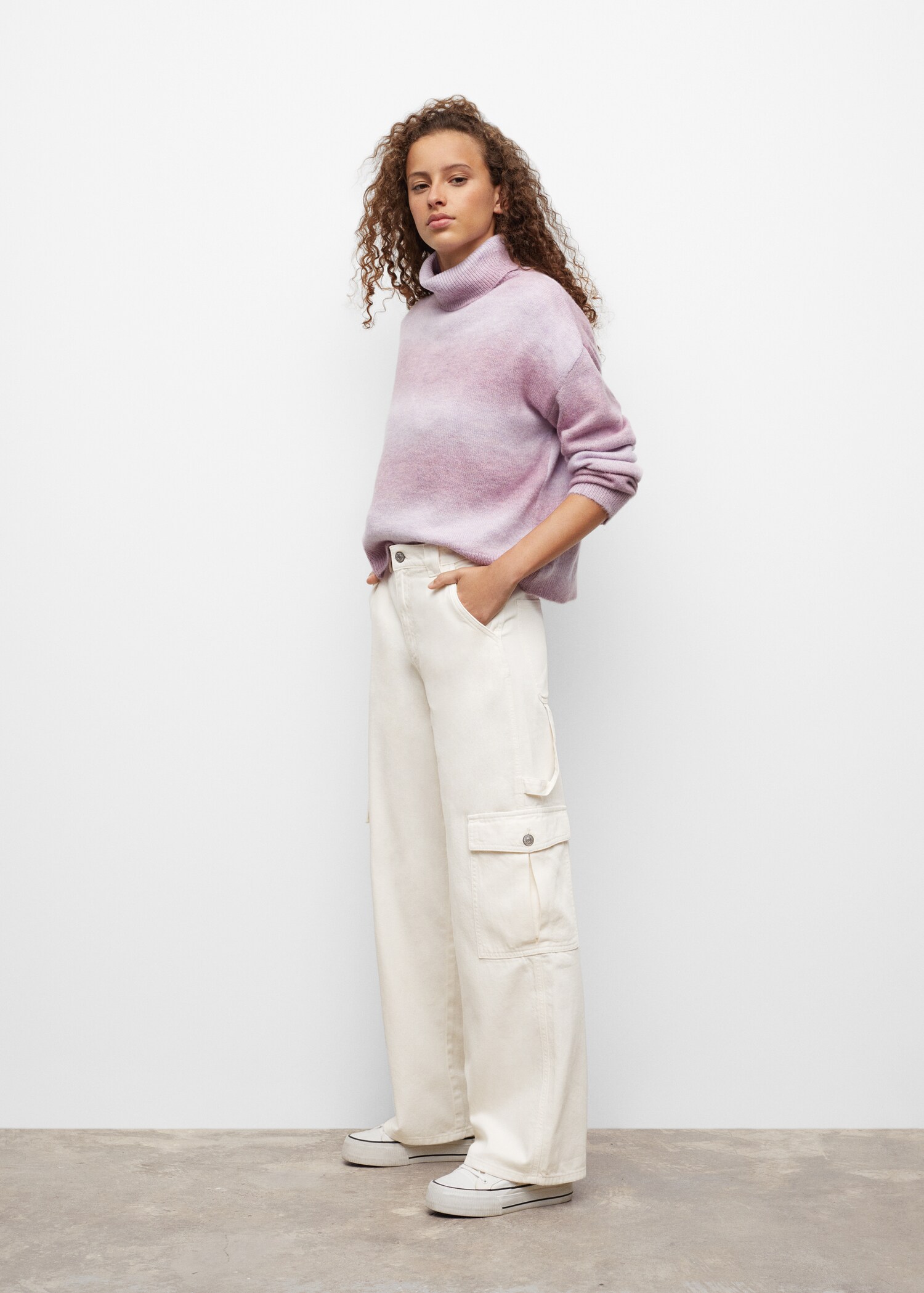 Cotton cargo trousers - Medium plane