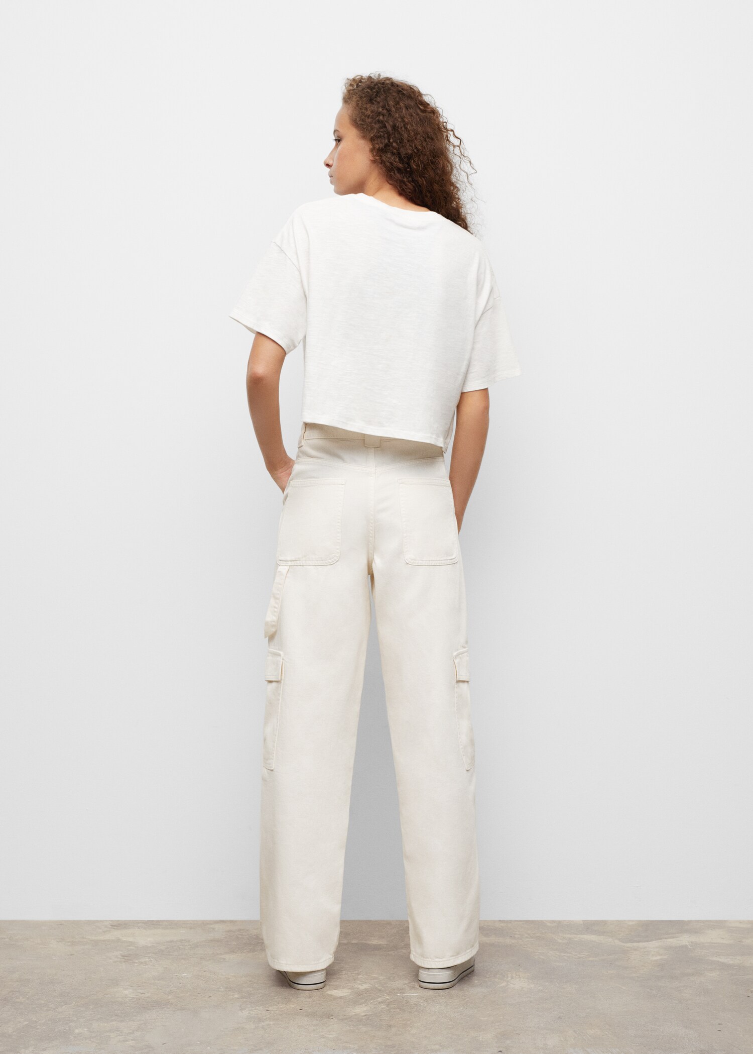 Cotton cargo trousers - Reverse of the article