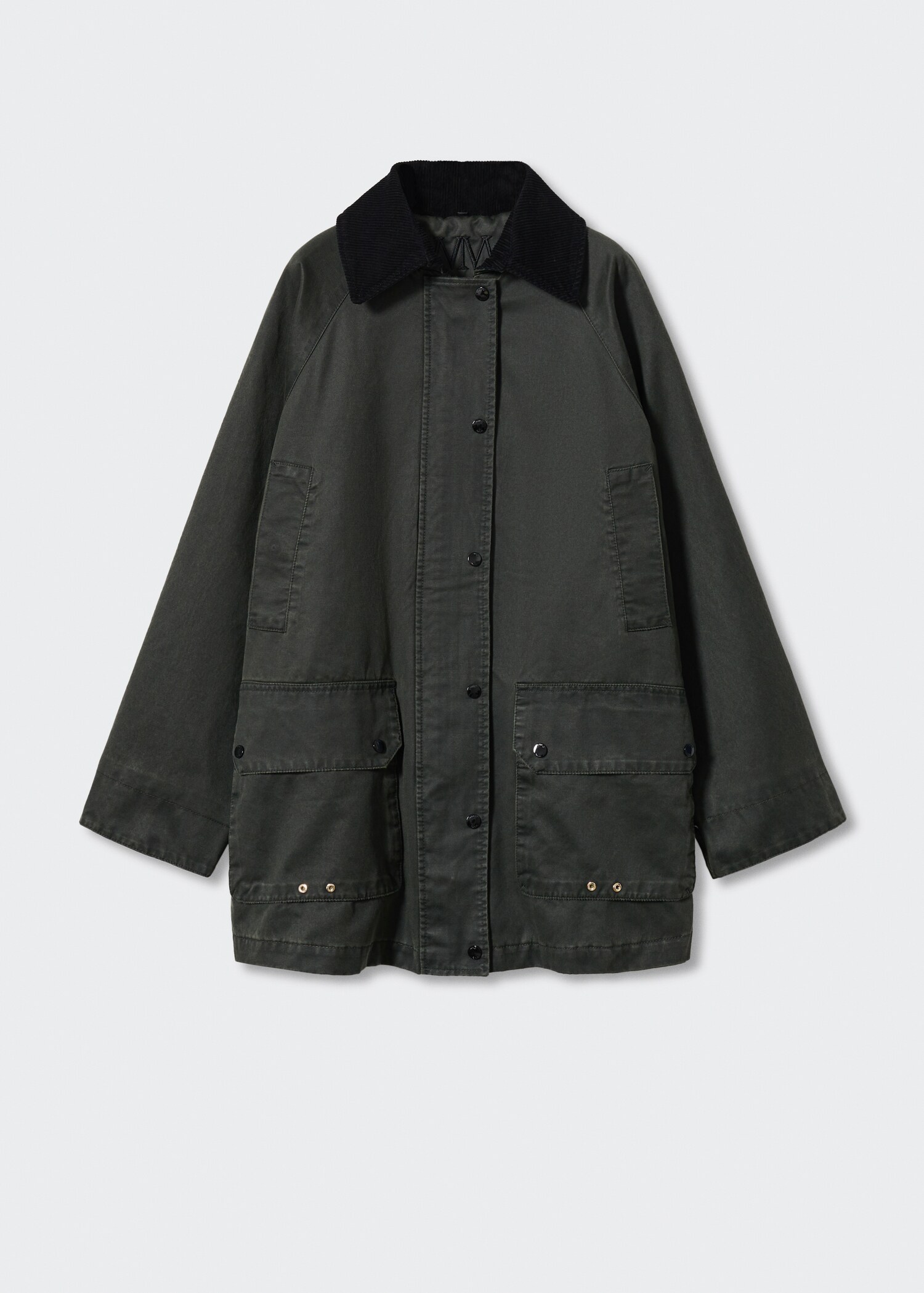 Waxed-effect short parka - Article without model