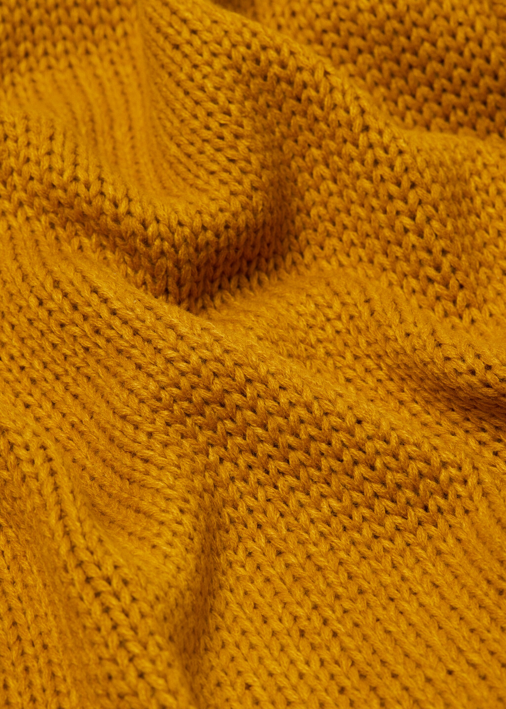 Pătură din tricot cu punct deschis 130x180 cm - Detaliu al articolului 2, Curry. Ref: 37097710-00.