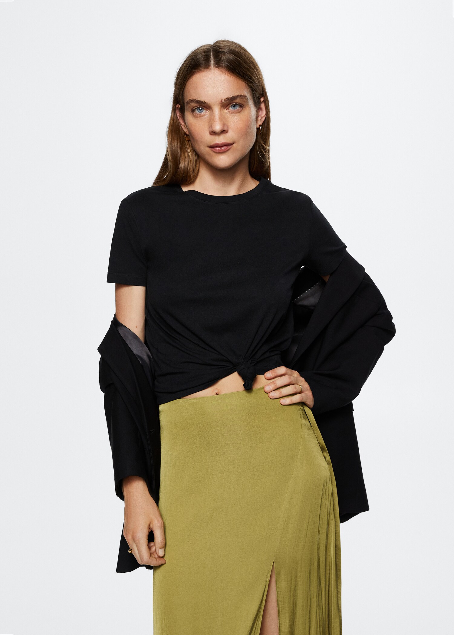 Bow satin skirt - Details of the article 4