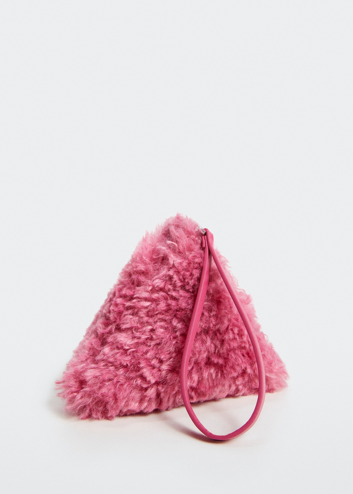 Zipped fur-effect purse - Medium plane