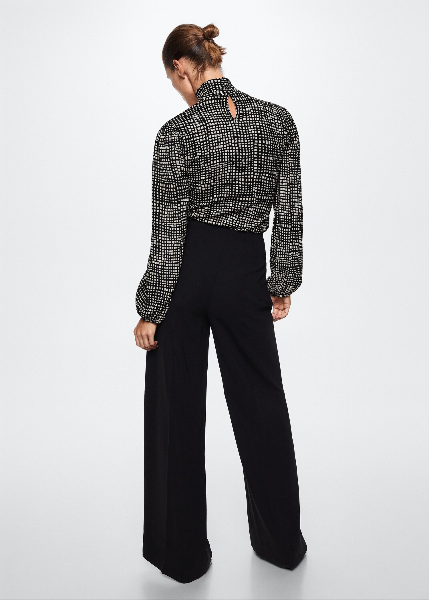 Textured printed blouse - Reverse of the article