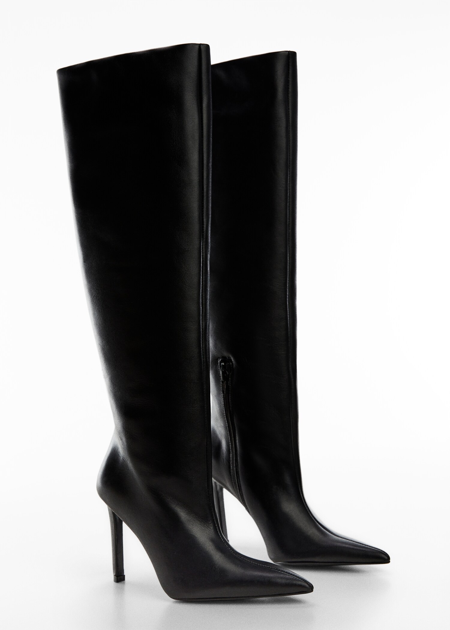 High heel leather boot - Medium plane