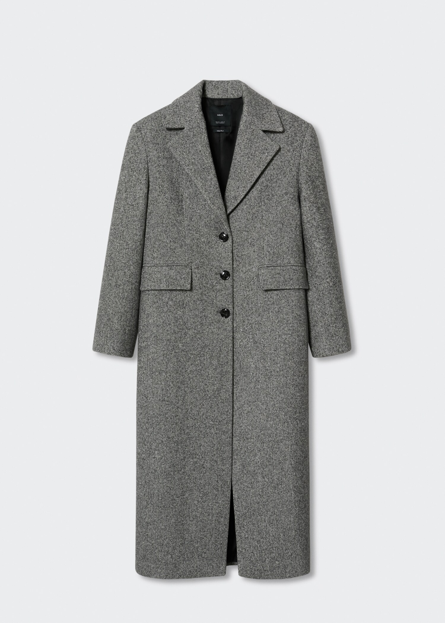Herringbone oversized coat - Woman | MANGO OUTLET United Kingdom