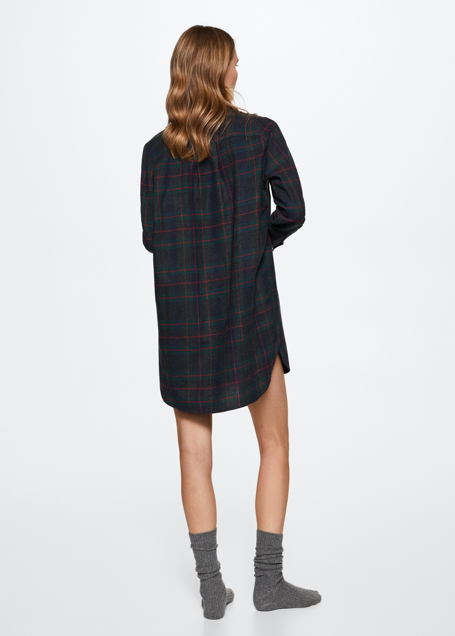 Flannel shirt dress - Reverse of the article