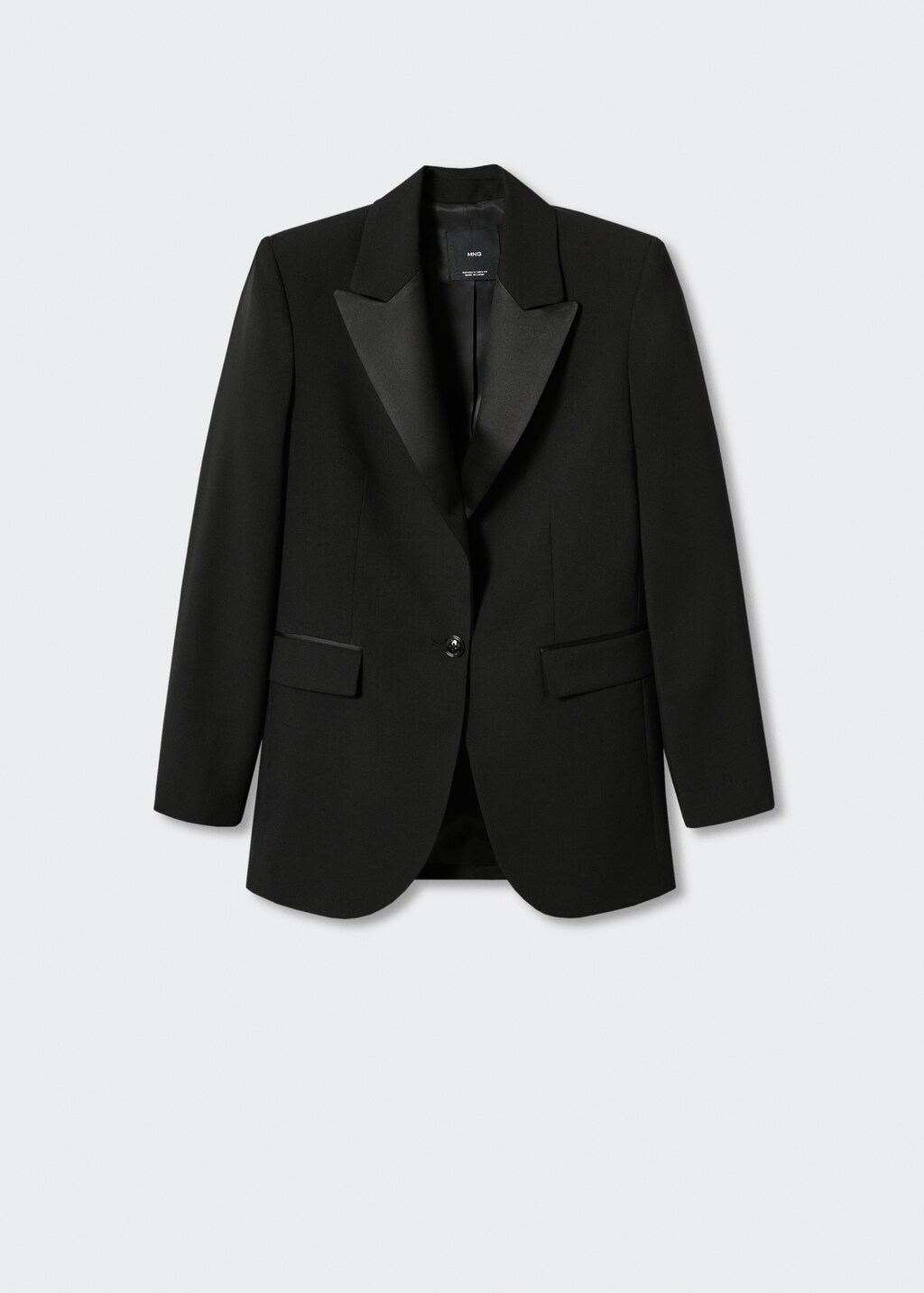 Satin lapels suit blazer