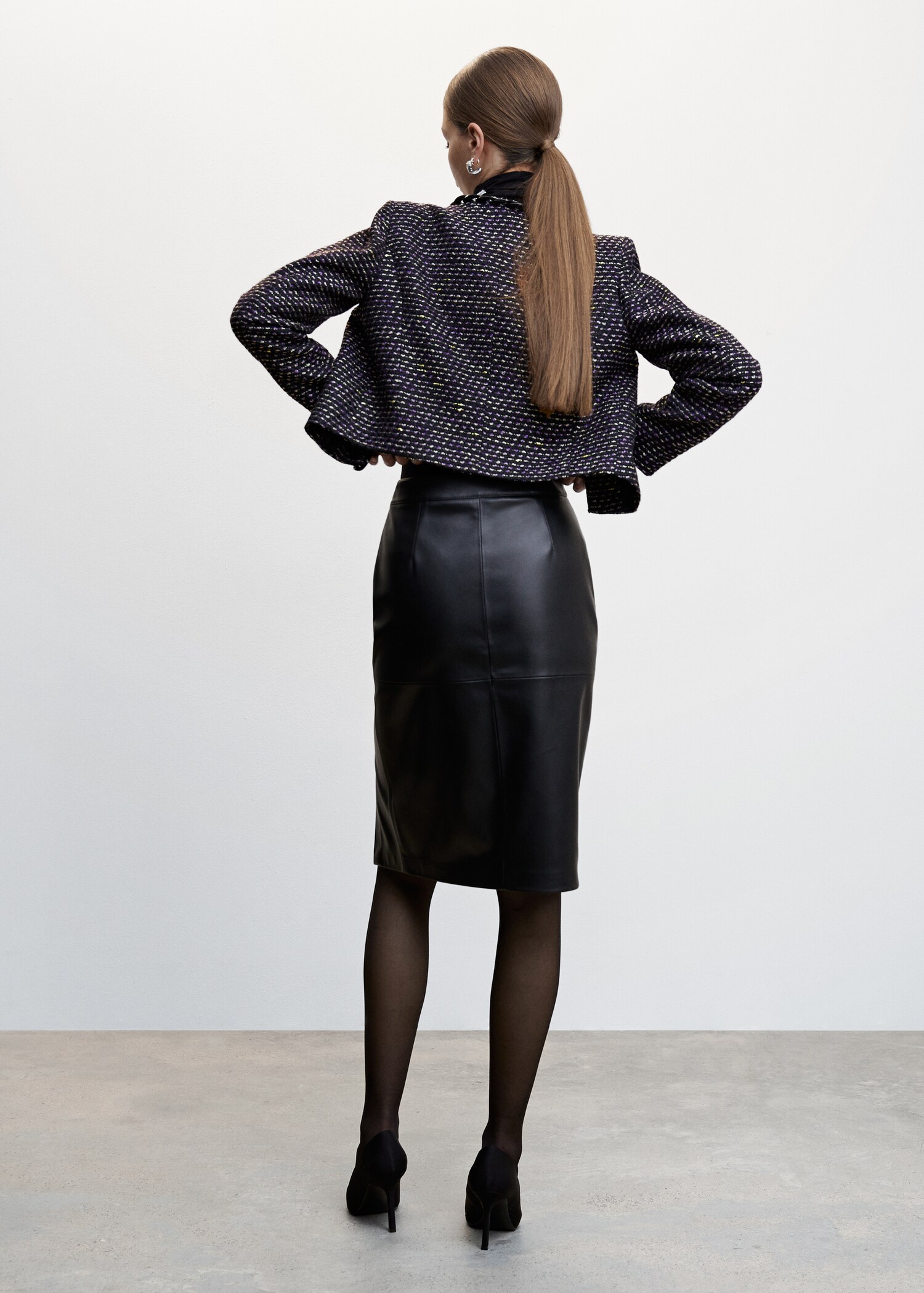 Veste tweed chaîne - Verso de l’article