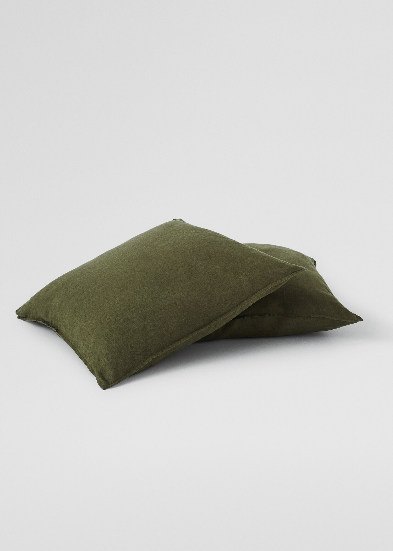 Lot de taies d’oreiller 100 % lin 60x60 cm - Plan moyen