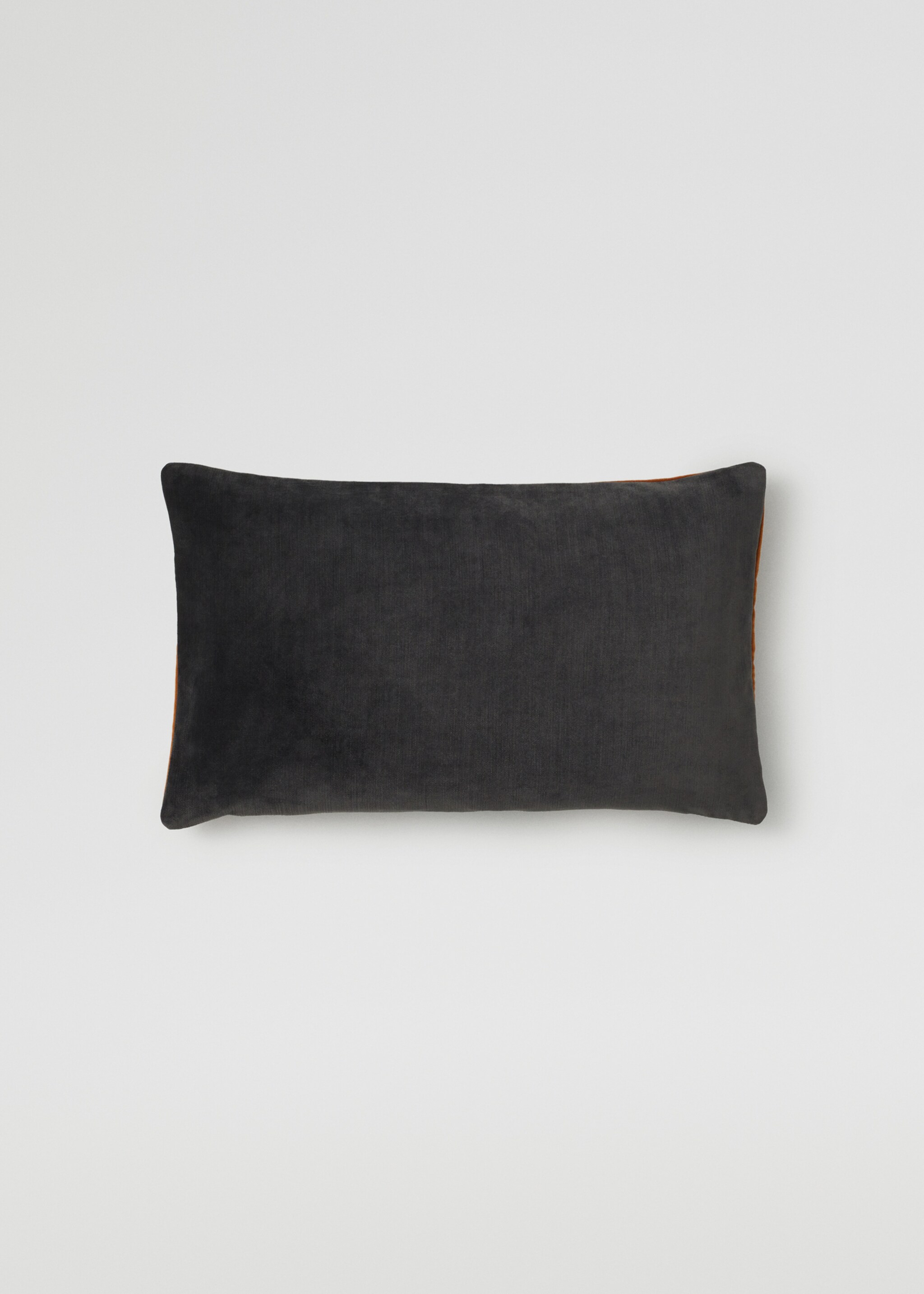 Housse de coussin rayures 30x50 cm - Plan moyen, Gris. Ref: 37105140-00.